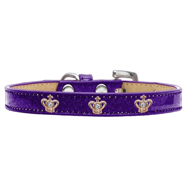 Mirage Pet Products Gold Crown Widget Dog CollarPurple Ice Cream Size 20 633-5 PR20